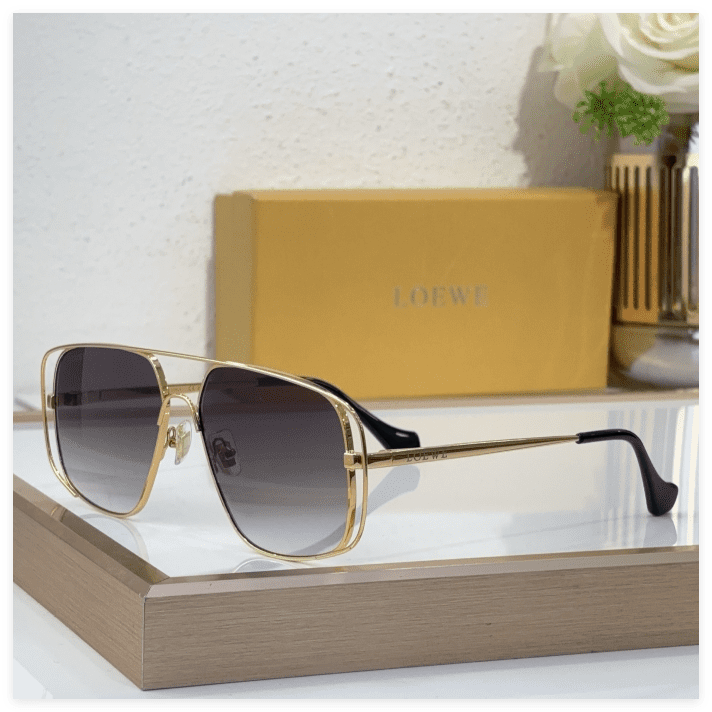 Replica Loewe Beveled Oval Maxi Anagram Sunglasses